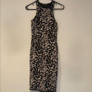 Express midi calf length XS cheetah print bodycon
